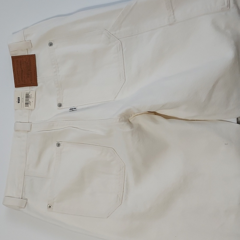 Levi's Off-White Straight Leg Jeans - Picture 7 of 14